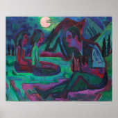 Nachtmaan | Ernst Ludwig Kirchner Poster (Voorkant)