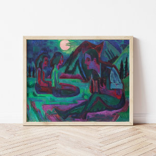 Nachtmaan   Ernst Ludwig Kirchner Poster