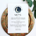 Nachtmaan minimalistische eenvoudige bruiloft heme menu<br><div class="desc">Minimalistisch eenvoudig hemelmenu met waterverf en sterretjes voor nachtbruiloft. Geschikt voor verjaardag,  jubileum en een ander feest. Neem contact met me op als je nog meer objecten nodig hebt.</div>