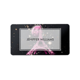 Nachtmaan van de Eiffeltoren Etiket