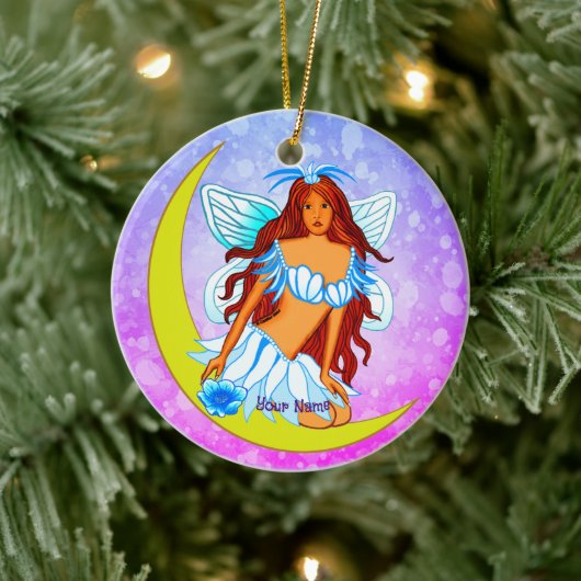 Nachtmaanfee Keramisch Ornament (Boom)