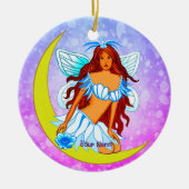 Nachtmaanfee Keramisch Ornament (Voorkant)