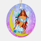 Nachtmaanfee Keramisch Ornament (Links)