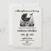 Nachtmerrie Carriage Baby shower Kaart (Voorkant)