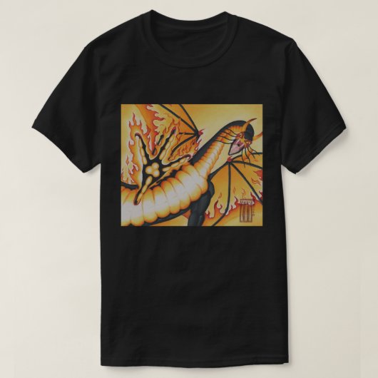 Nachtmerrie Draak  T-shirt (Design voorkant)