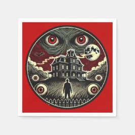 Nachtmerrie Gaze Haunted House Halloween Servet