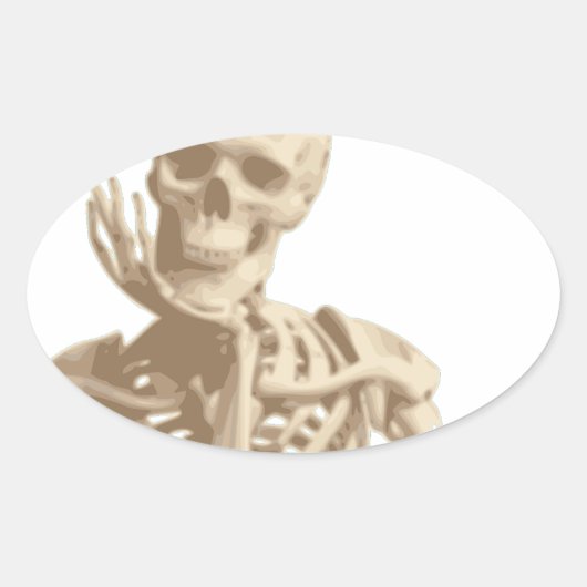 nachtmerrie kerstmis ovale sticker (Voorkant)