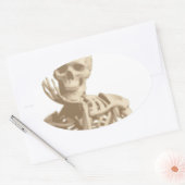 nachtmerrie kerstmis ovale sticker (Envelop)