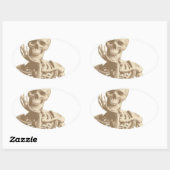 nachtmerrie kerstmis ovale sticker (Vel)