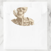 nachtmerrie kerstmis ovale sticker (Tas)