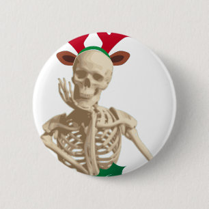 nachtmerrie kerstmis ronde button 5,7 cm