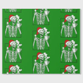 nachtmerrie kerstskelet drink koffiemeeuw cadeaupapier (Vlak)