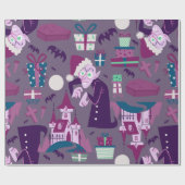 Nachtmerrie Kerstvampier Santa Nosferatu Cadeaupapier (Vlak)