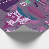 Nachtmerrie Kerstvampier Santa Nosferatu Cadeaupapier (Hoek)