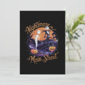 nachtmerrie op Main Street,Halloween Kaart (Staand voorkant)