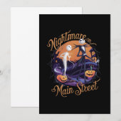 nachtmerrie op Main Street,Halloween Kaart (Voorkant / Achterkant)