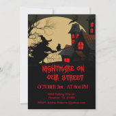 Nachtmerrie op uw straat eng Halloween feest Kaart (Voorkant)