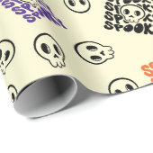 Nachtmerrie Schedels Naadloze Halloween Wrapping P Cadeaupapier (Rol Hoek)