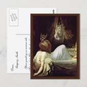nachtmerrie van Füssli Johann Heinrich (beste kwal Briefkaart (Voorkant / Achterkant)