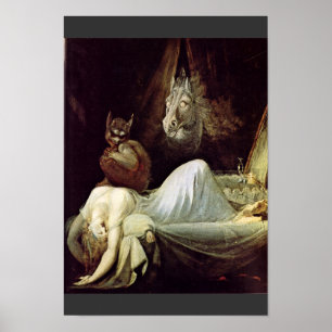 nachtmerrie van Füssli Johann Heinrich (beste kwal Poster