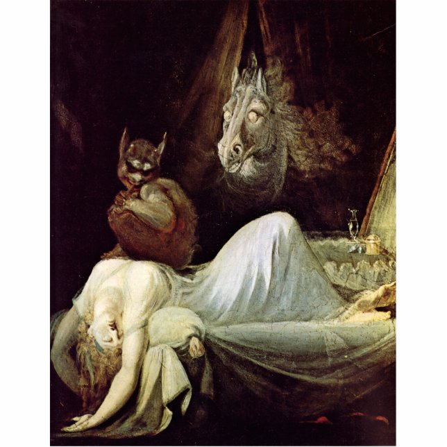 nachtmerrie van Füssli Johann Heinrich (beste kwal Staand Fotobeeldje (Voorkant)