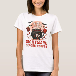Nachtmerrie voor Koffie Halloween T-shirt