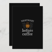 nachtmerrie voor koffie kaart (Voorkant / Achterkant)