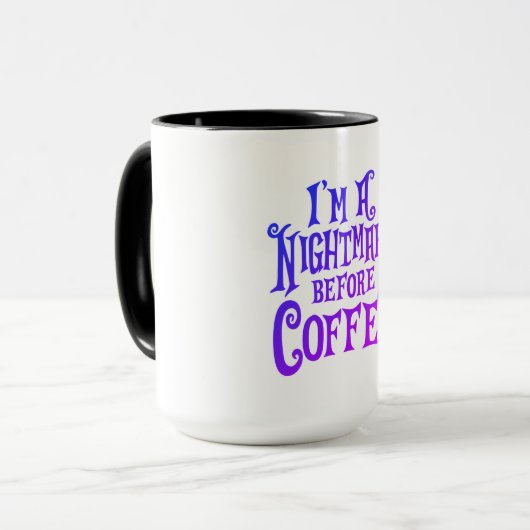 Nachtmerrie voor koffie - model mok (Voorkant links)