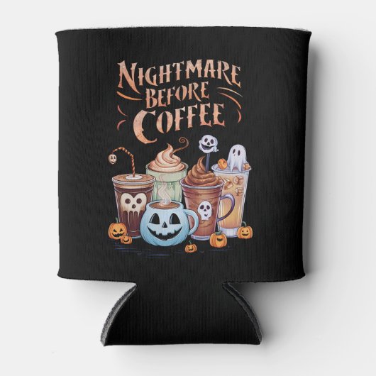 Nachtmerrie voor koffie pompoen specerij Halloween Blikjeskoeler (Voorkant)