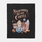Nachtmerrie voor koffie pompoen specerij Halloween Fleece Deken (Voorkant)