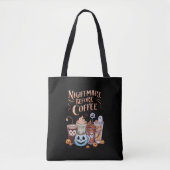 Nachtmerrie voor koffie pompoen specerij Halloween Tote Bag (Voorkant)