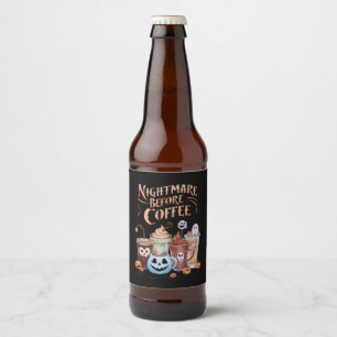 Nachtmerrie voor Koffie Pompoen Specerijen Hallowe Bier Etiket