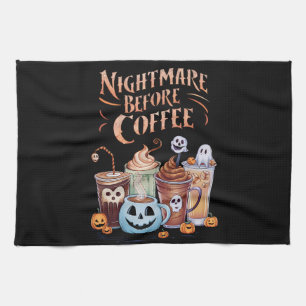 Nachtmerrie voor Koffie Pompoen Specerijen Hallowe Theedoek