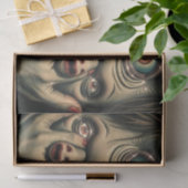 Nachtmerrieachtige surrealistische gezichten tissuepapier (Geschenk)