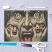 Nachtmerrieachtige surrealistische gezichten tissuepapier (Craft)