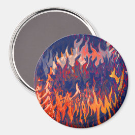 Nachtmerries van een brandweerman. magneet