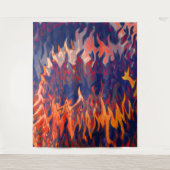 Nachtmerries van een brandweerman. wandkleed (Voorkant)