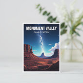 Nachtmonument Valley Navajo Nation Souvenir Briefkaart (Staand voorkant)