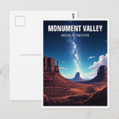 Nachtmonument Valley Navajo Nation Souvenir Briefkaart (Voorkant / Achterkant)