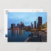 Nachtnacht bij de marine pier briefkaart (Voorkant / Achterkant)