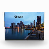 Nachtnacht bij de marine pier fotoblokken (Voorkant)