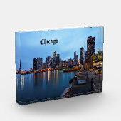 Nachtnacht bij de marine pier fotoblokken (Links)