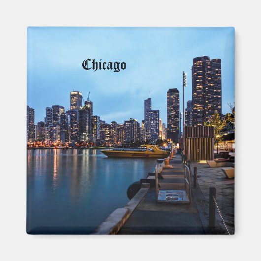 Nachtnacht bij de marine pier magneet (Voorkant)