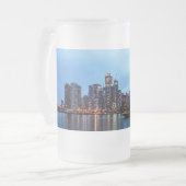 Nachtnacht bij de marine pier matglas bierpul (Voorkant links)