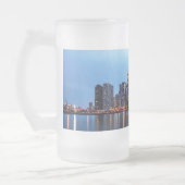 Nachtnacht bij de marine pier matglas bierpul (Links)