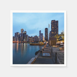 Nachtnacht bij de marine pier servet