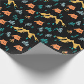 Nachtnacht in de Camping van het Coniferous Forest Cadeaupapier (Hoek)