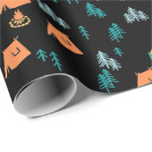 Nachtnacht in de Camping van het Coniferous Forest Cadeaupapier (Rol Hoek)