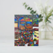 Nachtnacht in de oude San Antonio-postkaart Briefkaart (Staand voorkant)