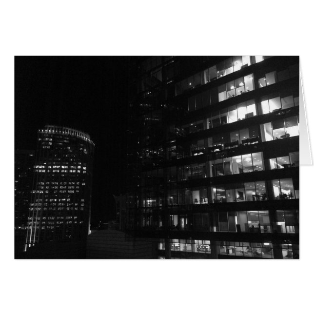 Nachtnacht in de stad, kaart (Voorkant Horizontaal)